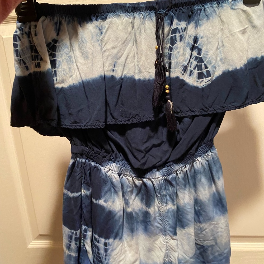 American Eagle Blue Tie Dye Romper